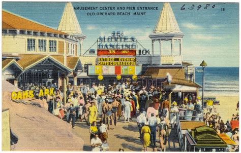 Amusement Center And Pier Entrance Old Orchard Beach Maine Old