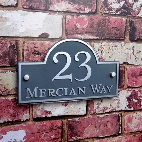 Modern House Number Plaques Acrylic Door Sign Name Plate Outdoor Signs ...