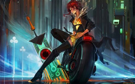 Wallpaper Video Games Anime Transistor Supergiant Games