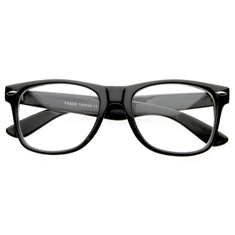 Vintage Inspired Eyewear Original Geek Nerd Clear Lens Horned Rim