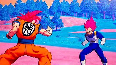 Super Saiyan God Goku Vs Super Saiyan God Vegeta Boss Fight Dragon