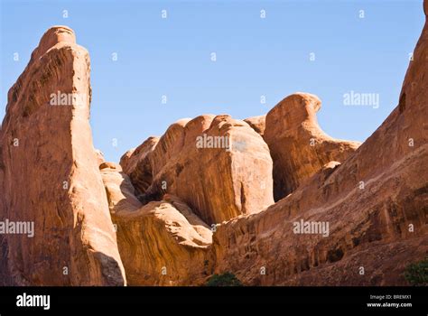 Sandstone Formations Along The Devils Garden Trail In Arches National