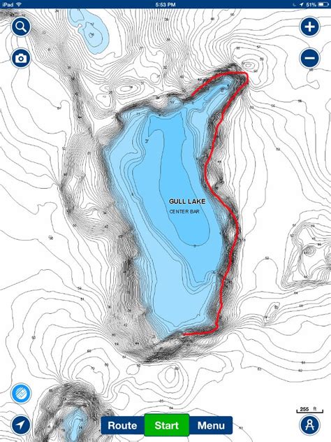 Gull Lake Fishing Map Hiking In Map