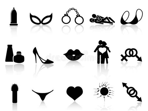 Black Sex Icons Set Stock Vector Illustration Of Collection