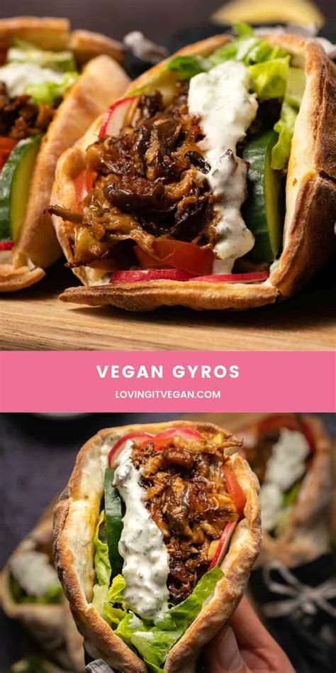 These Vegan Gyros Are Flavorful And Fun And Use Shredded Mushrooms And