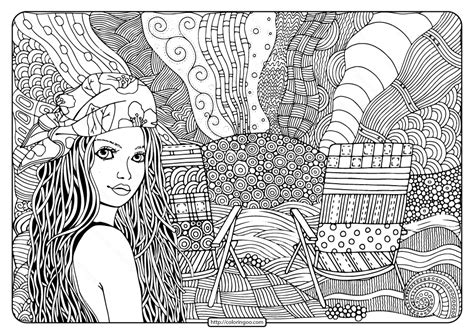 Beach Babe Coloring Page Beautiful Women Coloring Pages For Adults Porn Sex Picture