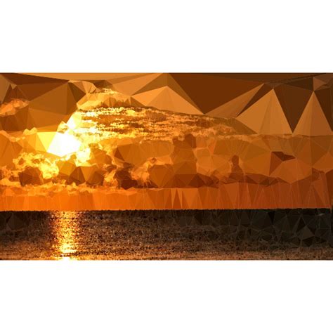 Low Poly Golden Sunset Free Svg