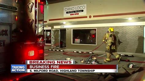 Crews Battle Fire At Chino Loco In Highland Township Youtube