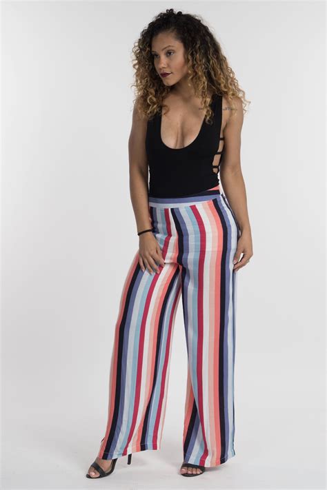 Multi Colored Striped Pants Striped Striped Pants Fashion
