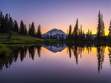 Tipsoo Lake Mount Rainier National Park Sunset Reflections Flickr