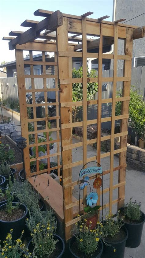 Pallet Grape Arbor We Made For Our Garden Using Pallets And Cedar