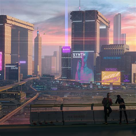 Cyberpunk 2077 Sunset Over Night City Hd Artist 4k Wallpapers Images
