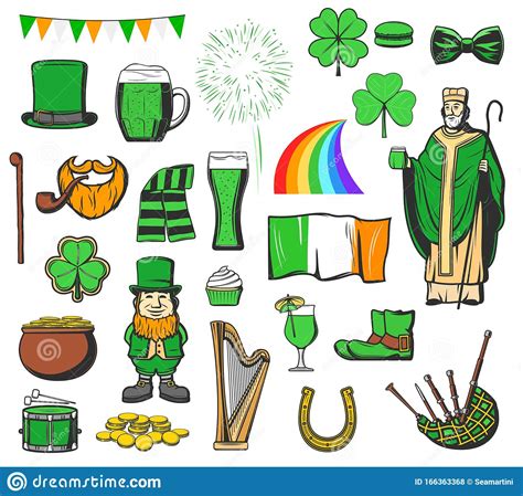The holiday has a purpose that is often overlooked during the parties, and this toast reminds us of that in the most cunning way. St Patrick Day, Ireland Holiday Symbols Stock Vector ...