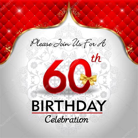 Celebrating 60 Years Birthday Stock Vector Image By ©atulvermabhai