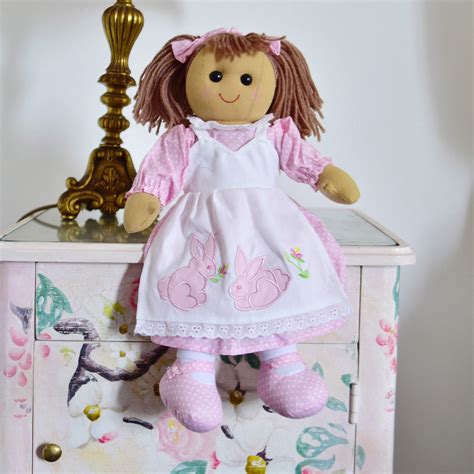 Floral Rag Doll Powell Craft Handmade Large 40cms Zubehör Puppen