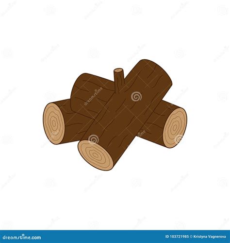 Pile Of Logs Wood Vector Icon Stock Vector Illustration Of Print