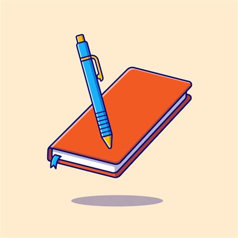 Free Vector Book And Pen Cartoon Icon Illustration Education Object