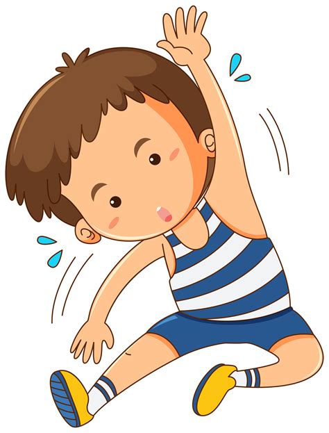 Boy Exercising Alone On White Background 374320 Vector Art At Vecteezy