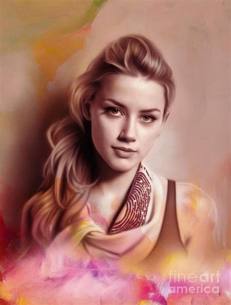 Amber Laura Heard Painting By Yaani Gee Pixels