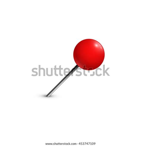 Red Pushpin Navigation Symbol Isolated On Stock Vector Royalty Free