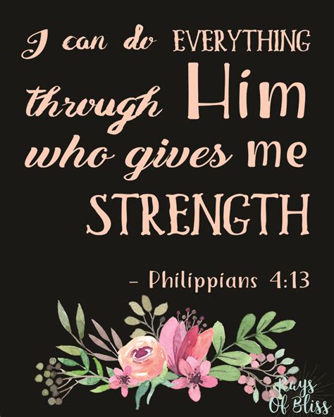 Bible Verse Free Printable Philippians 413 Rays Of Bliss