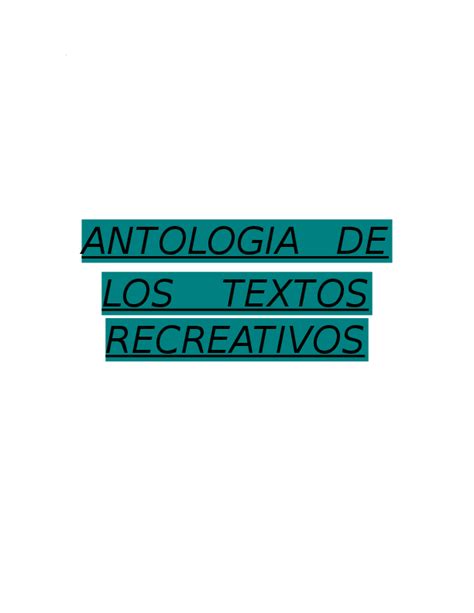 Doc Antologia Textos Recreativos Fner Rafael Ramirez Filomeno Mata