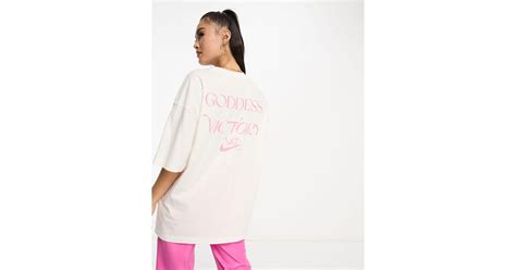 Nike Oversized T Shirt With Chest Logo In Pink Lyst