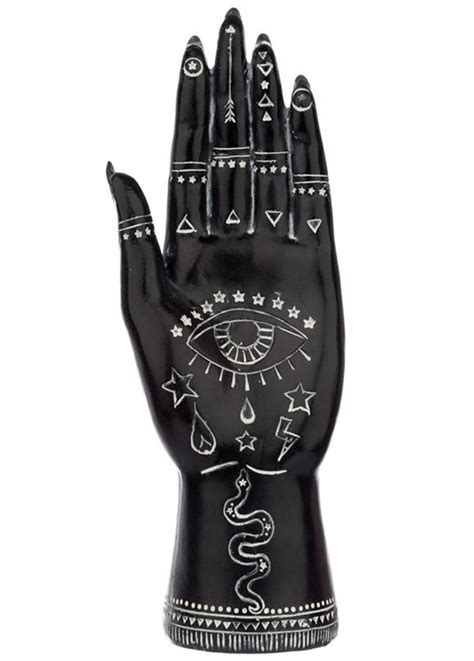 Small Black And White Mantric Hand Attitude Clothing