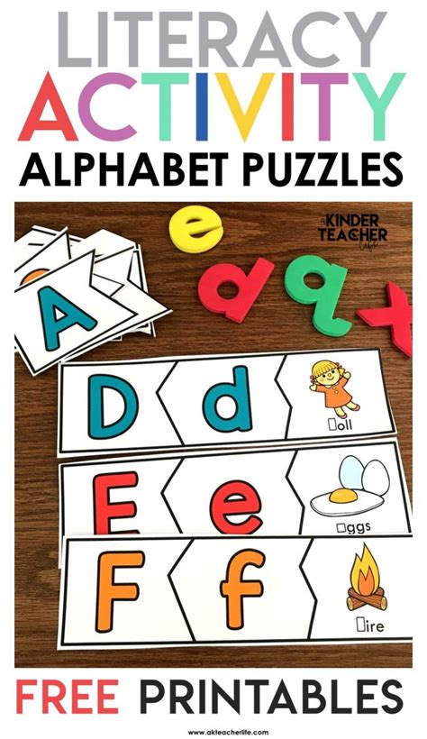 Free Alphabet Puzzles A Kinderteacher Life