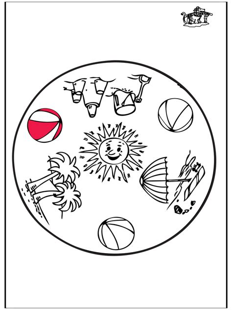 Summer Mandala Coloring Worksheet For Toddlers