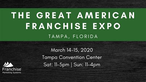 The Great American Franchise Expo Tampa Fl 14 Mar 2020