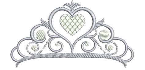 Princess Tiara Machine Embroidery Design Crown Embroidery Etsy In