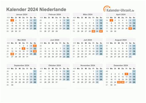 Feiertage 2024 Niederlande Kalender And Übersicht