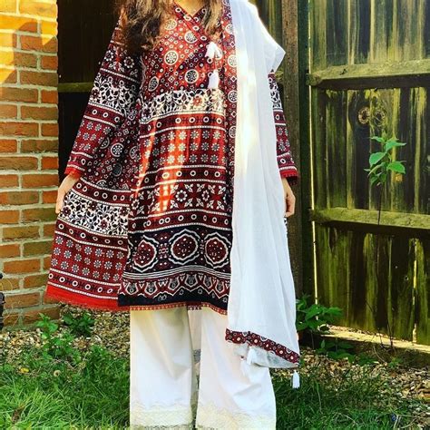 Sindhi Cultural Day Dresses Designs 2021 2022 Sindhi Ajrak Day Suit