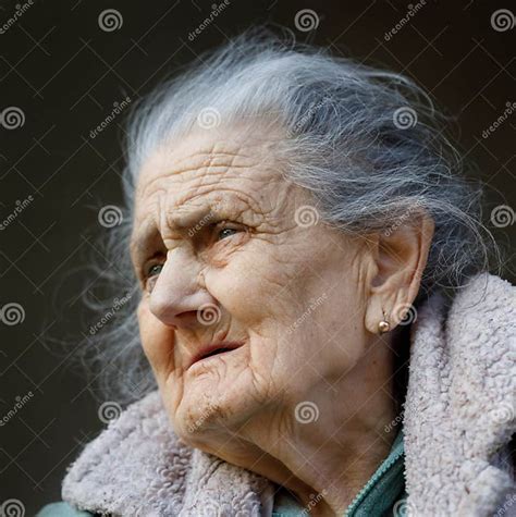 portrait of a very old wrinkled woman stock image image of thoughtful wrinkles 101099553