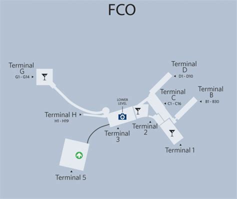 Fco Airport Map Terminal 3