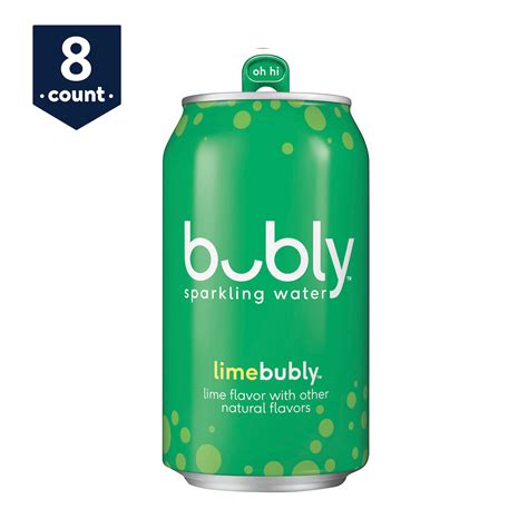 Bubly Sparkling Water Lime 12 Oz Cans 8 Count
