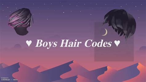 Cool Boy Hair Roblox Id Code 2020