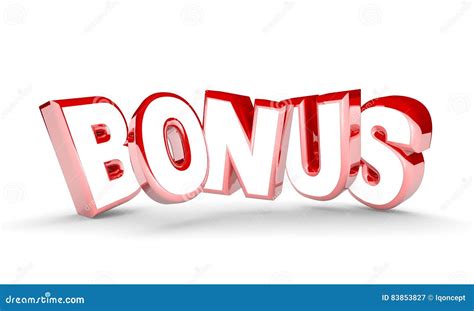 Bonus Extra Added Free Value Feature Word Stock Illustration