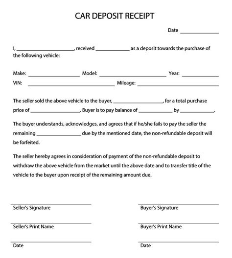 Issuing a security deposit receipt may be a legal obligation of the landlord in some areas yet not required at all in other jurisdictions. 10+ Free Deposit Receipt Templates (Cash, Security ...