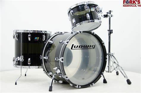 Ludwig Vistalite 3pc Drum Kit Black Sparklesmokeblack Sparkle