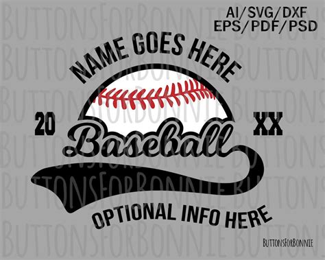 Baseball Svg Vector Emblem Logo Template Baseball Team Etsy