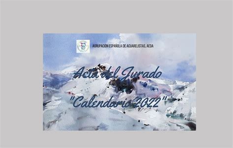 Acta Del Jurado Del Certamen Virtual Calendario 2022 De Aeda