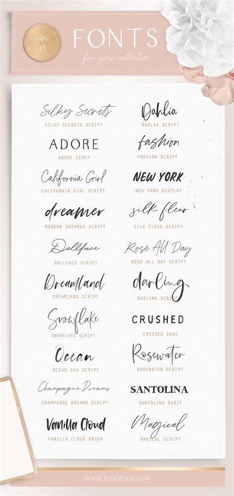 Best Handwritten Fonts To Download By Blog Pixie Font Bundle With