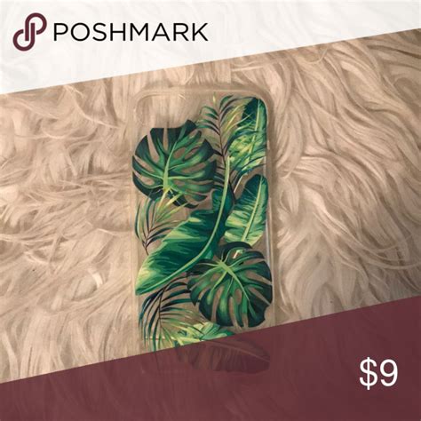 Clear Phone Case With Tropics Leaves Clear Phone Case Phone Cases
