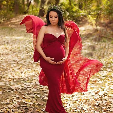 Maternity Dresses For Photo Shooting V Neck Dress Maternity Photography Props Sleeveless