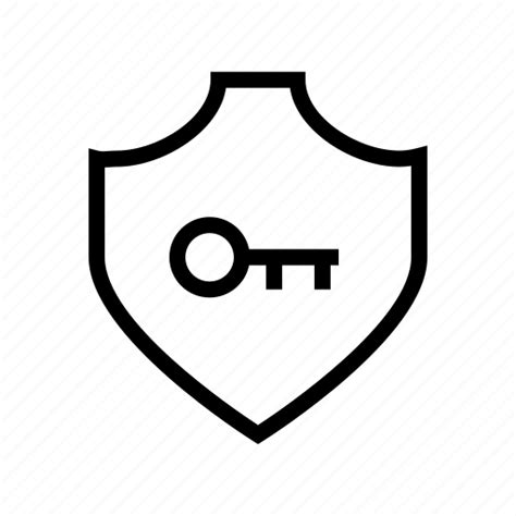 Key Protect Protection Secure Security Shield Icon
