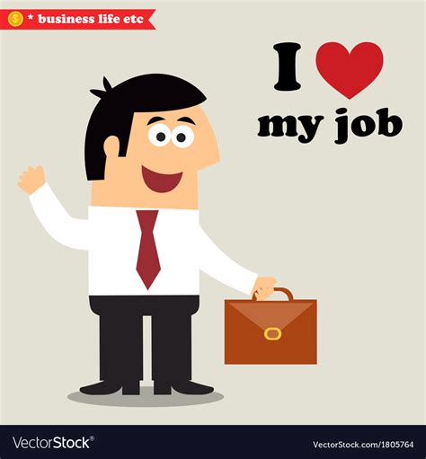 i love my job royalty free vector image vectorstock