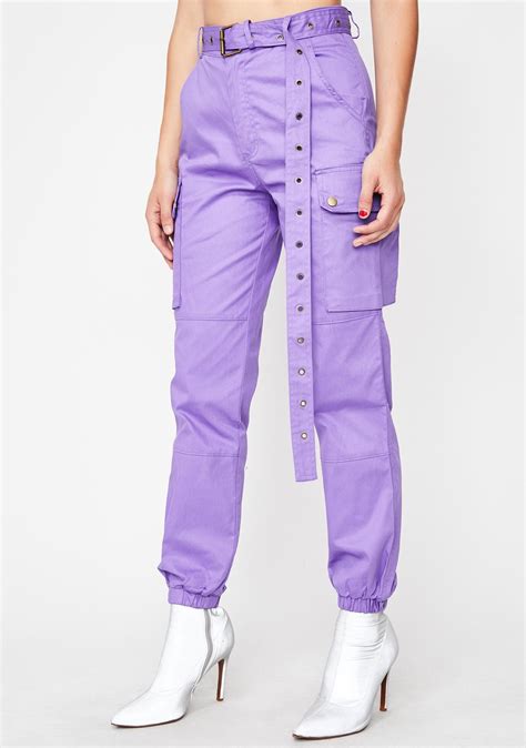 Dark Purple Cargo Pants Kylie Galvin