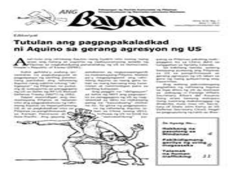 Aralin Sa Filipino Bahagi Nga Pahayagan Editoryal Images And Photos